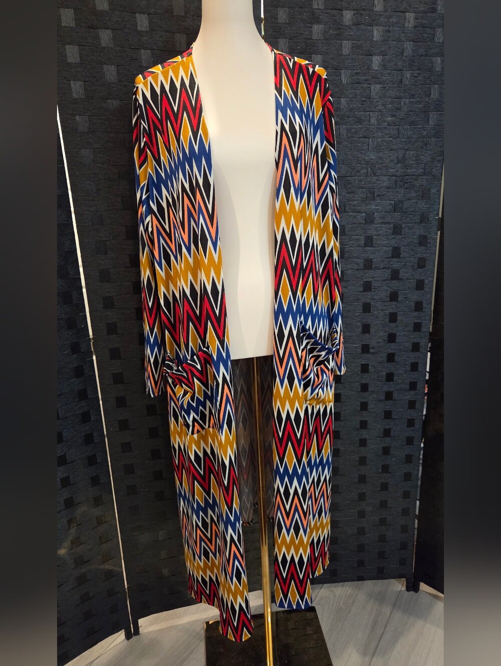 NWOT LuLaRoe Lindsay Kimono with Pockets Size XL Chevron
